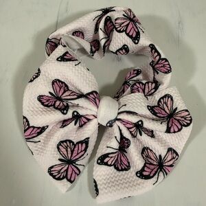 Pink Butterfly Kids Hair Bow